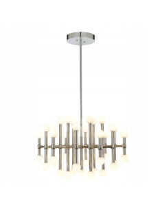 Italux Giovanna — Designerska lampa wisząca LED 37-punktów chromowane ramiona szkło mleczne 150x70 cm