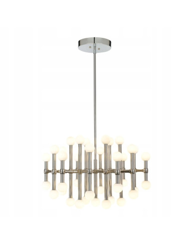 Italux Giovanna — Designerska lampa wisząca LED 37-punktów chromowane ramiona szkło mleczne 150x70 cm