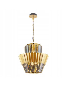 Żyrandol kryształowy DONNA GOLD 9xE14 glamour złoty 45cm regulowana wysokość 55–120cm 2