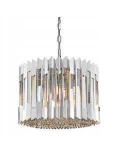 Milagro RITZ żyrandol 7xE14 chrom 42 cm z kryształami — lampa wisząca glamour do jadalni i salonu 2
