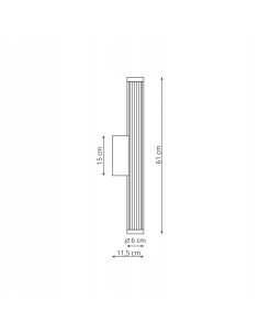 Kinkiet Vena 60 cm Light Prestige, LED 12W CCT IP44, kolor czekoladowy (zintegrowane źródło światła) 2