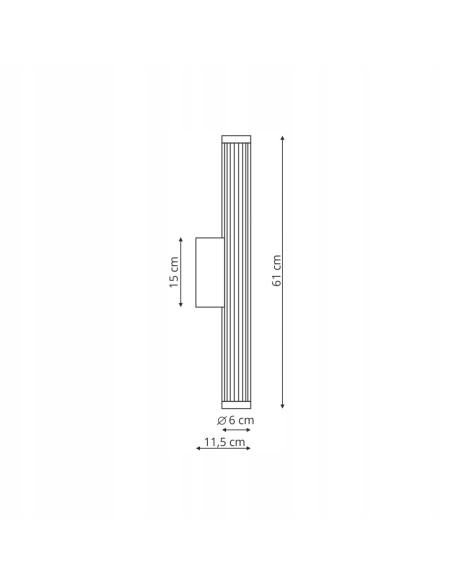 Kinkiet Vena 60 cm Light Prestige, LED 12W CCT IP44, kolor czekoladowy (zintegrowane źródło światła)