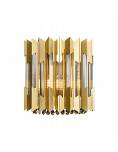 Kinkiet RITZ GOLD Milagro złoty kryształowy 2xE14 glamour 26,5cm do sypialni łóżka