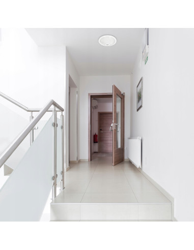 Plafon sufitowy Eko-Light MILAGRO Mario 30 cm z czujnikiem ruchu 360° biały E27 natynkowy