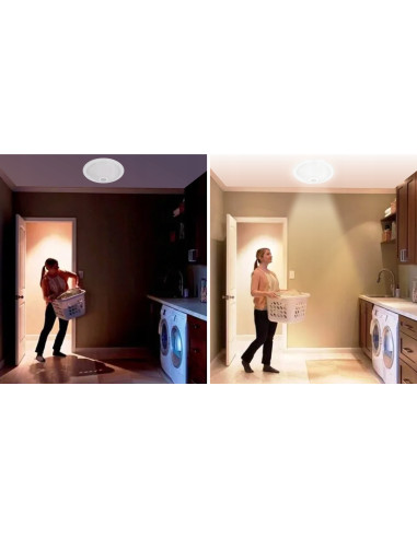 Plafon sufitowy Eko-Light MILAGRO Mario 30 cm z czujnikiem ruchu 360° biały E27 natynkowy