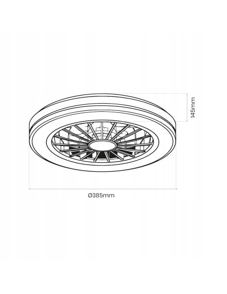Plafon LED Milagro Blast 24W z wentylatorem 15W, pilot, CCT, biały/czarny