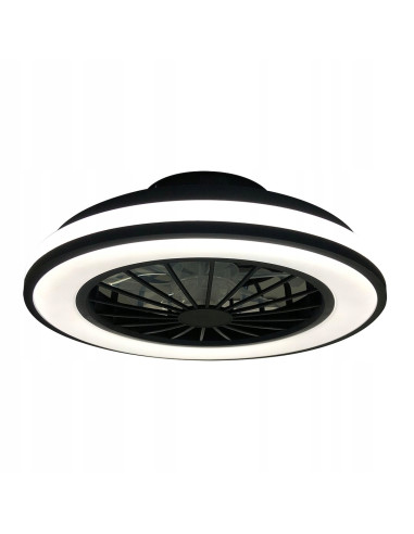 Plafon LED Milagro Blast 24W z wentylatorem 15W, pilot, CCT, biały/czarny