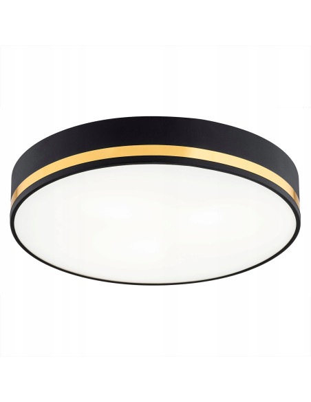 Plafon sufitowy Argon AMORE 6141 czarny ze złotym paskiem E27 45 cm