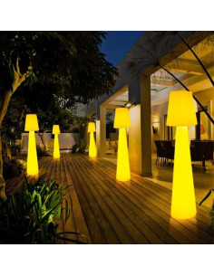 Lampa ogrodowa LED RGBW 16 kolorów z pilotem, IP65, biała