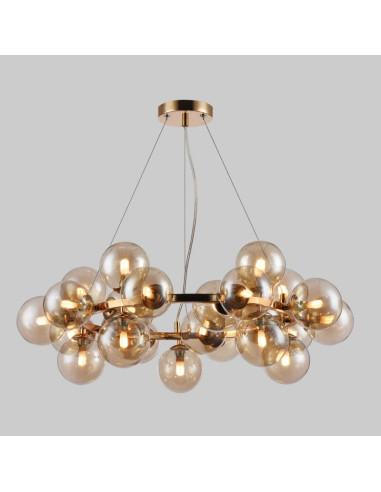 Lampa wisząca Cabella złota ze szklanymi kulami G9 25x28W