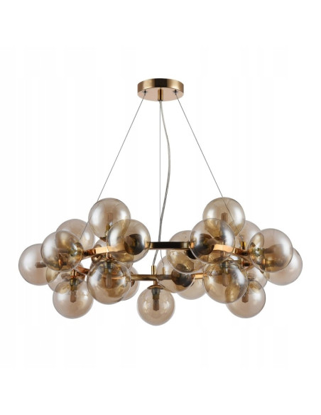 Lampa wisząca Cabella złota ze szklanymi kulami G9 25x28W