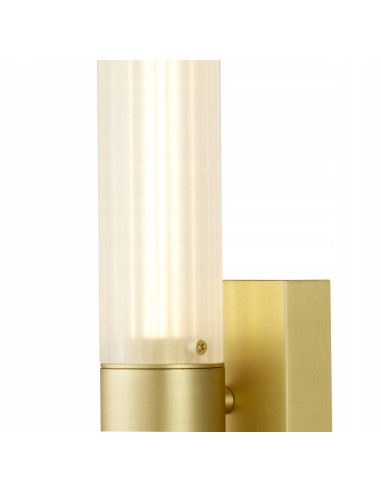 Kinkiet ścienny SOLO LED złoty mat, nowoczesna tuba 60 cm, ciepła barwa