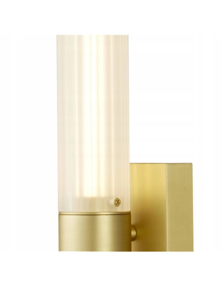Kinkiet ścienny SOLO LED złoty mat, nowoczesna tuba 60 cm, ciepła barwa