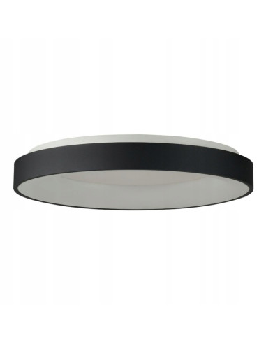 Plafon LED SANTANA 60 cm czarny matowy okrągły z pilotem, CCT, 50W, 3100 lm