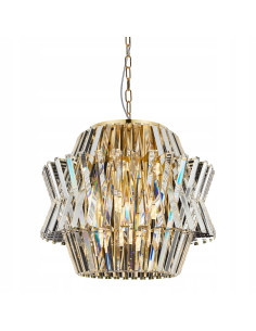 Lampa sufitowa kryształowa Milagro CROWN GOLD złota 12xE14 glamour 2