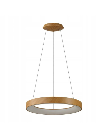 AZzardo Santana Pendant 60 CCT lampa wisząca LED drewno/biały z pilotem