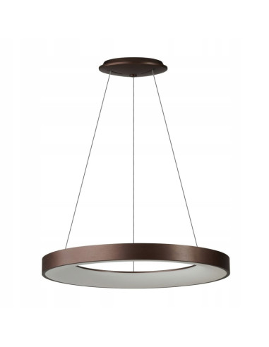 Lampa wisząca AZzardo SANTANA LED 80 cm CCT ściemnialna z pilotem, brązowa