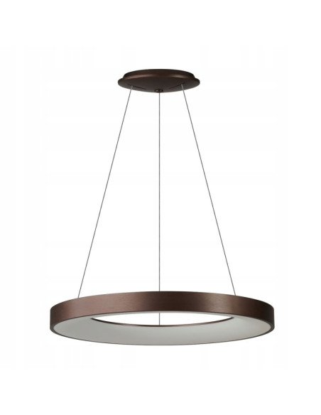 Lampa wisząca AZzardo SANTANA LED 80 cm CCT ściemnialna z pilotem, brązowa