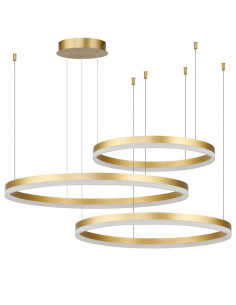 Lampa HALO z 3 złotymi ringami LED – nowoczesna i elegancka dekoracja do każdego wnętrza