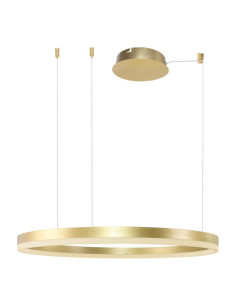 Lampa wisząca LED HALO w złotym kolorze 80cm – eleganckie oświetlenie do salonu, jadalni i hoteli